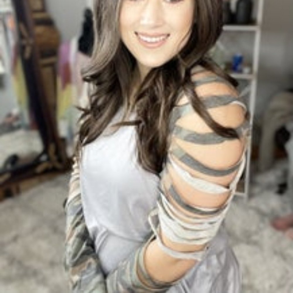 Camo Slit Long Sleeve